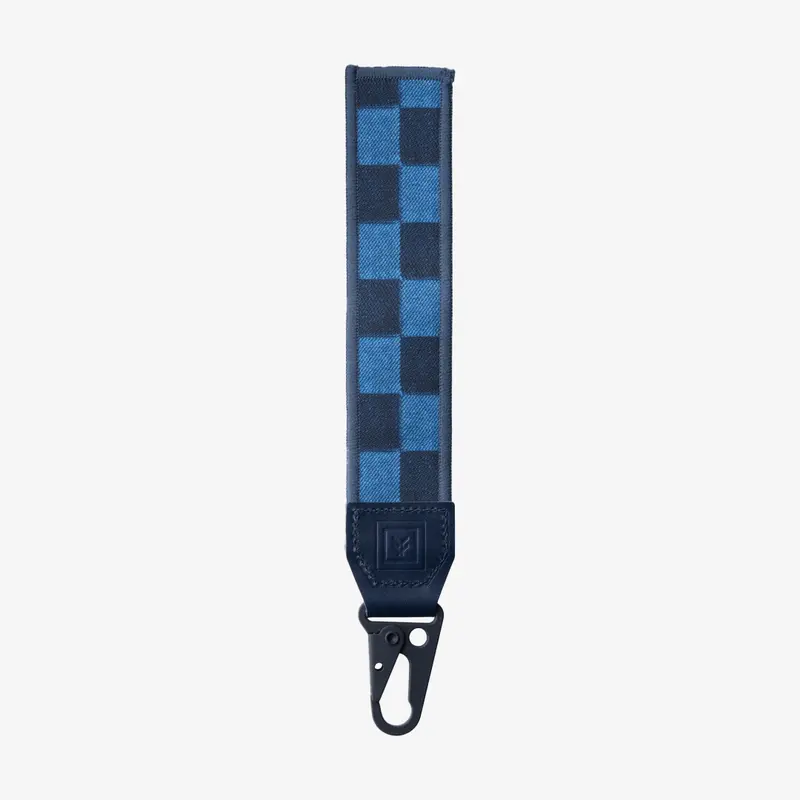 Denim Check - Explorer Key Tag