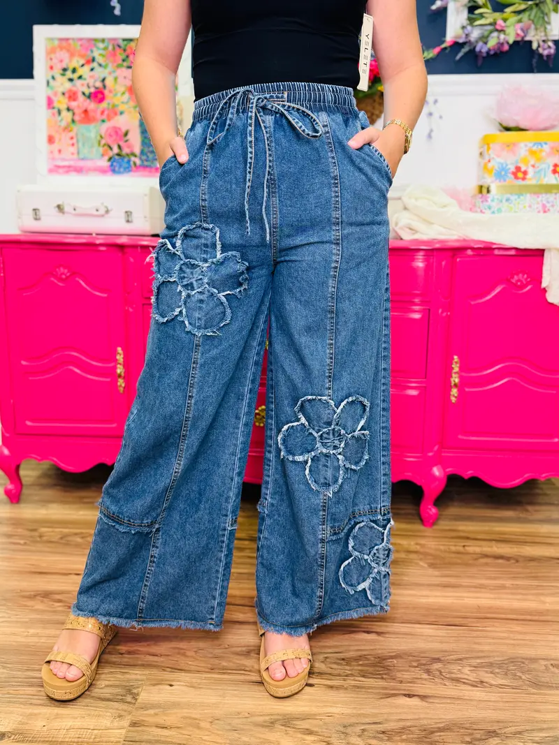 Denim Meadow Pants
