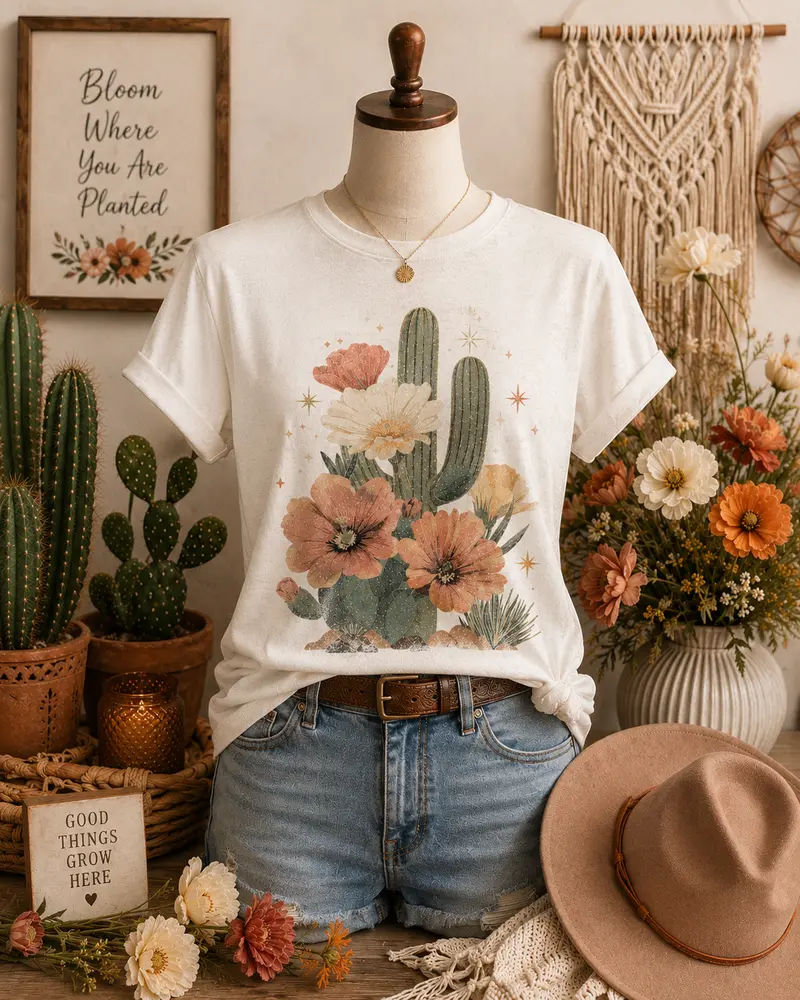 Desert Cactus SoftPrint Tee