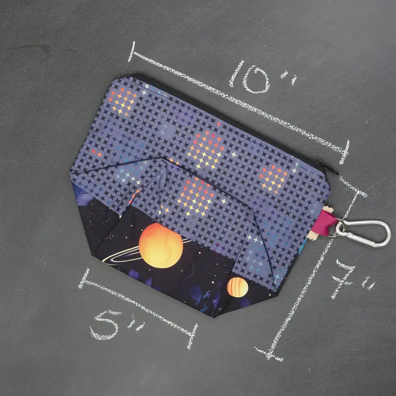 Dice A Lot Zippered Bag in Botancial Orbit