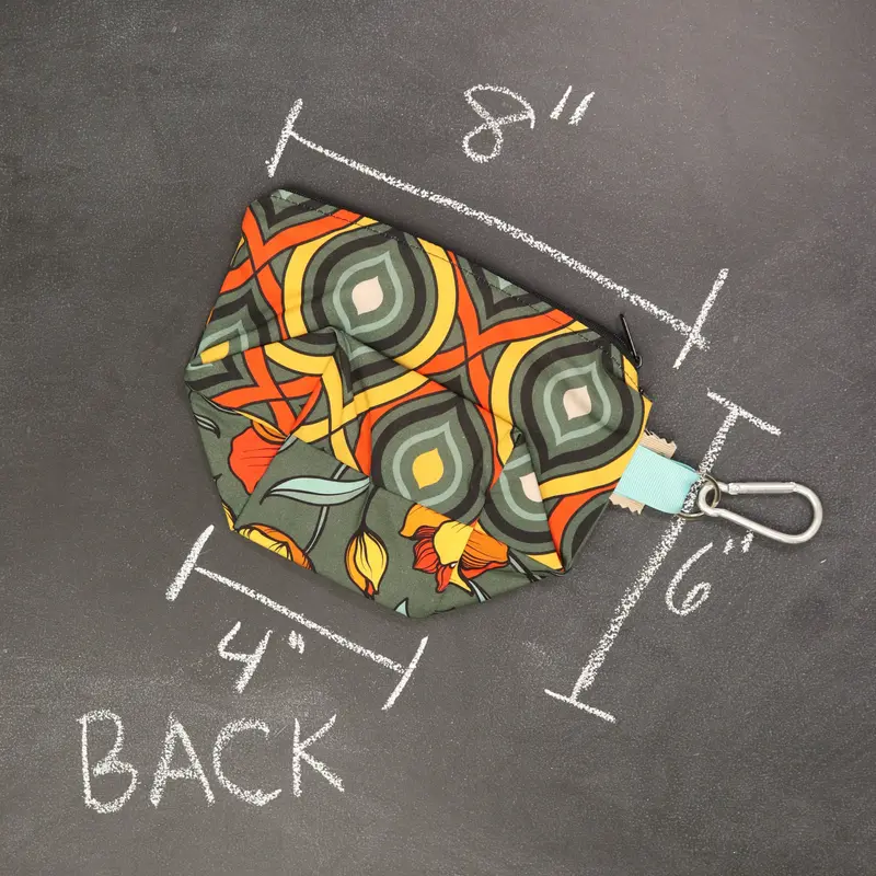 Dice Project Bag in Fire Flowers