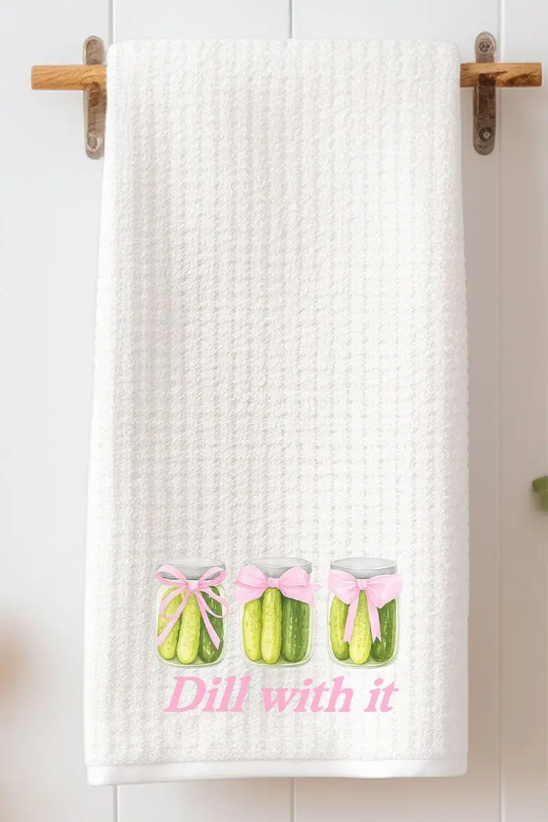 Dill With It Coquette Waffle Kitchen Towel