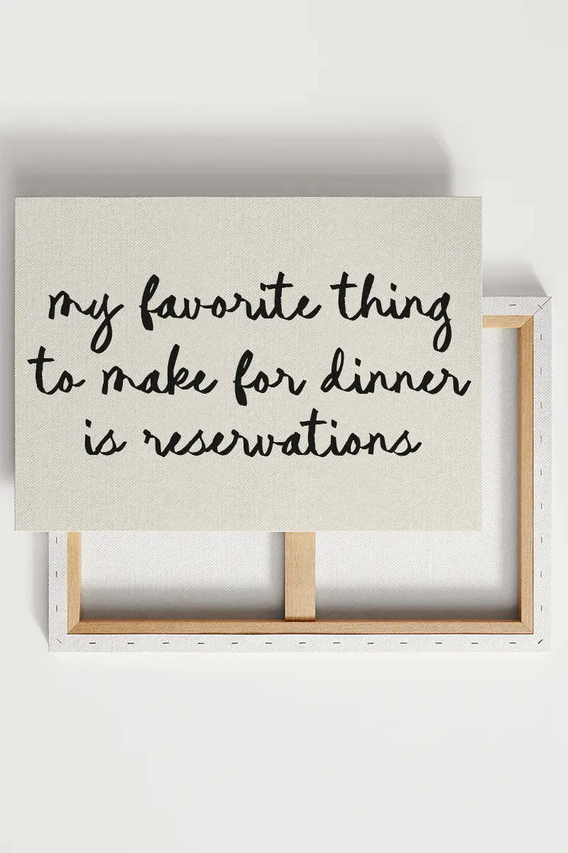Dinner Reservation Stretched Canvas Print