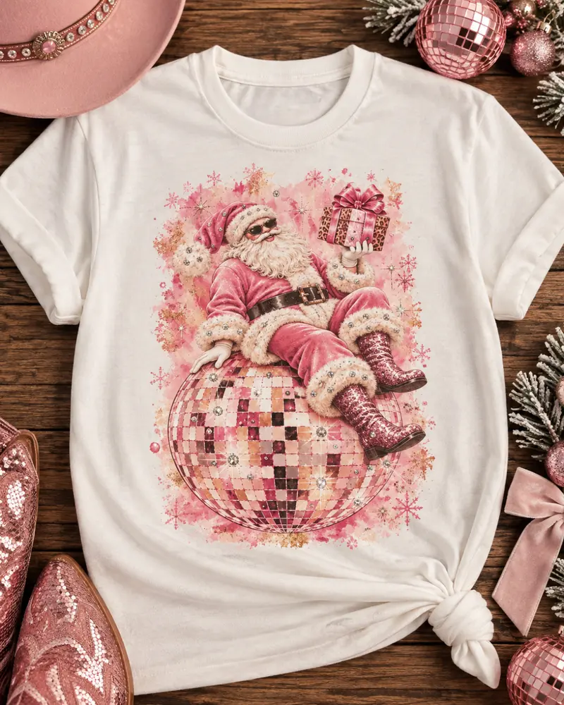 Disco Santa Boujee Tee or Sweatshirt - PGB EXCLUSIVE