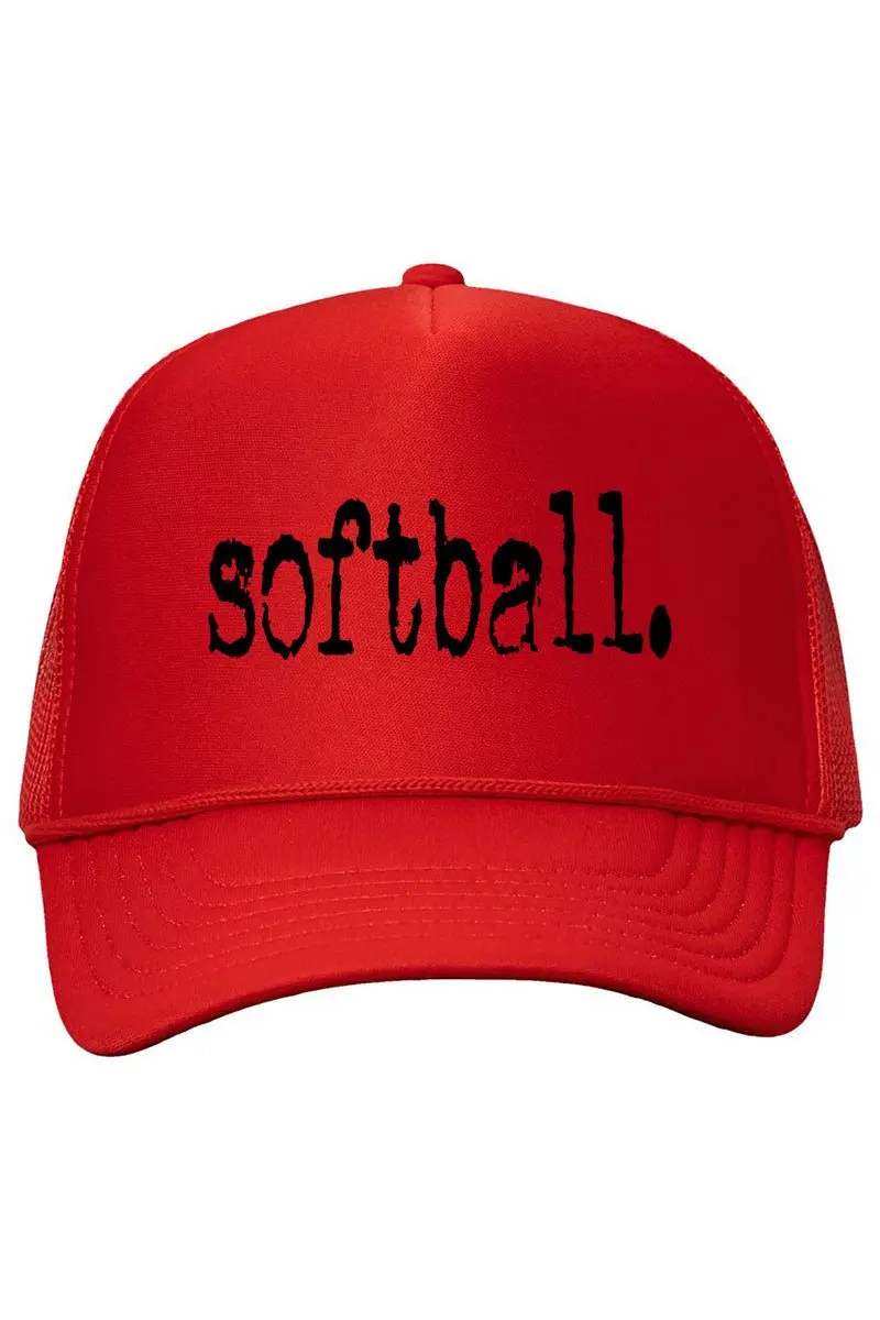 Distressed Softball. Foam Mesh Back Trucker Cap