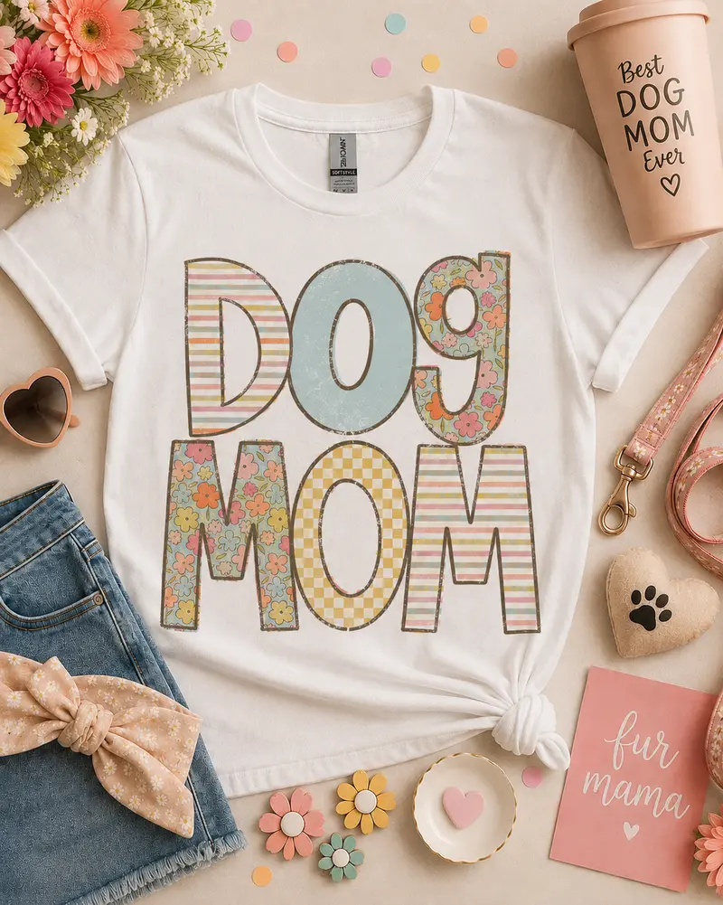 Dog Mom SoftPrint Tee