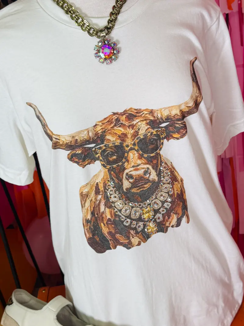 Dolled Up Longhorn Boujee Tee