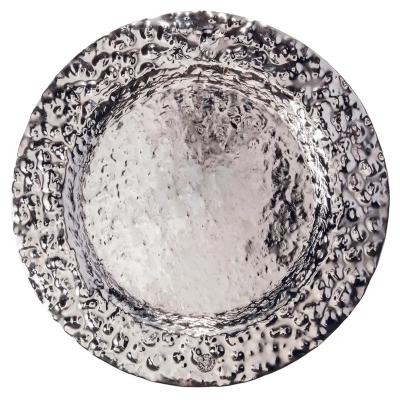 Double Hammered Nickel Charger, 14"