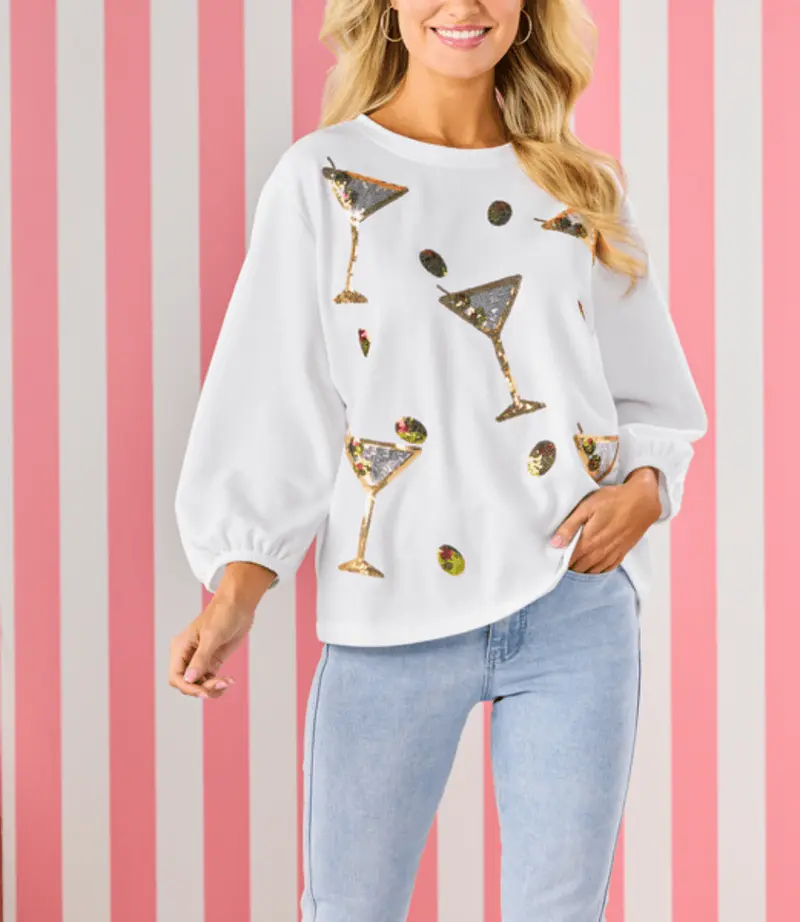 Drink Sparkle Sweatshirt White
