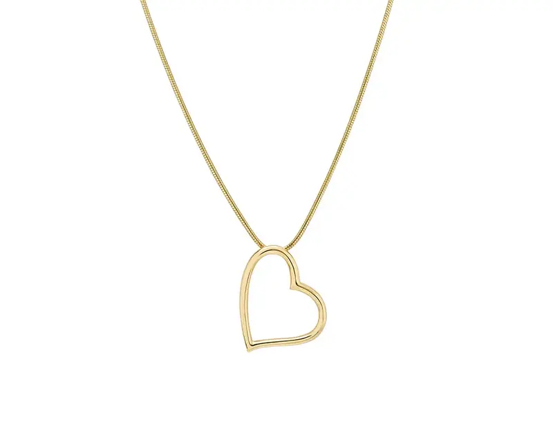 Drop Heart Pendant Necklace with Chain