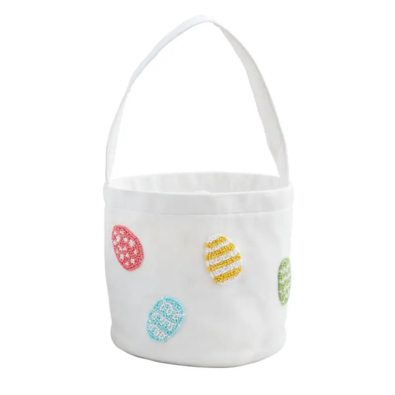 Easter Egg Beaded Bucket by Mudpie