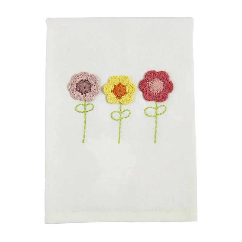 Easter Flower Crochet Towel by Mudpie