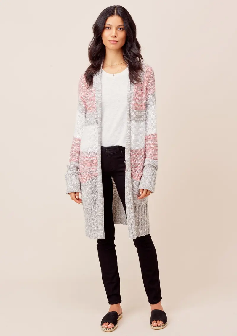 Edie Striped Knit Cardigan