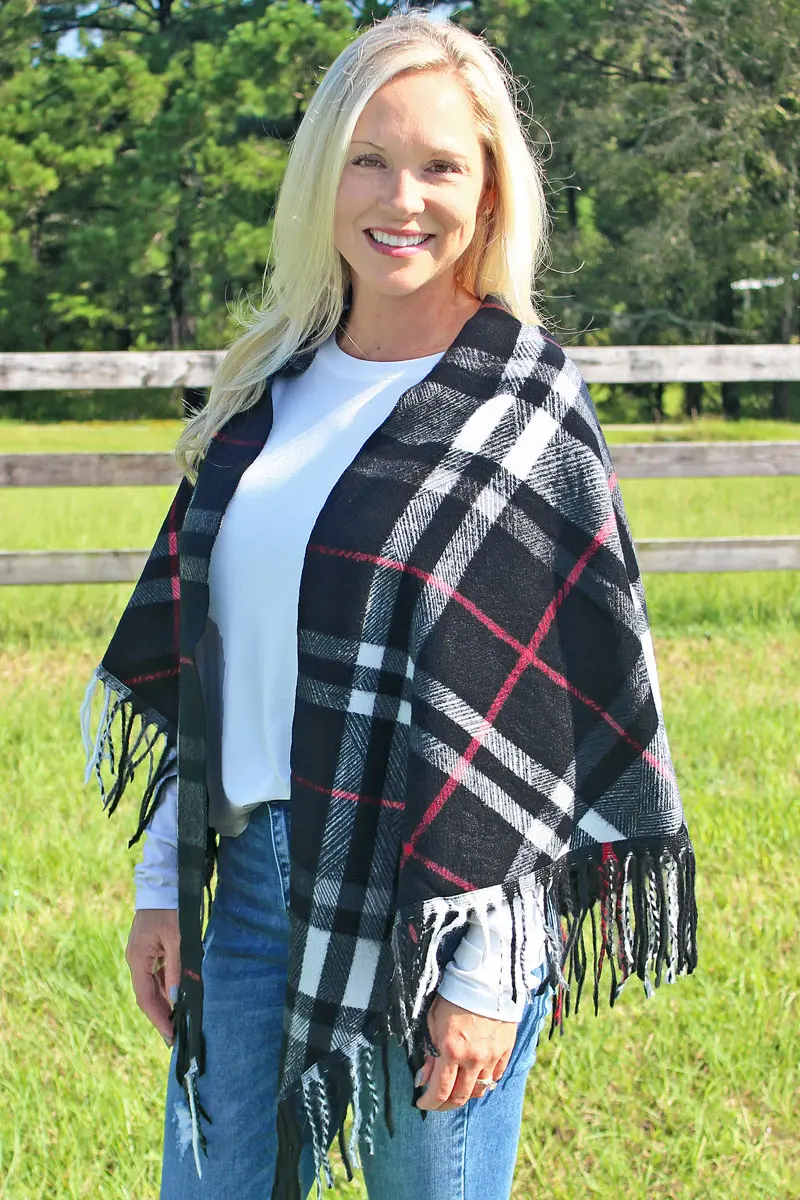 Elk Mountain Triangle Scarf, Black