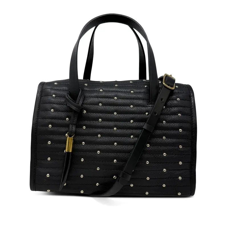 Ella Bag - Black Quilted Stud (Small)