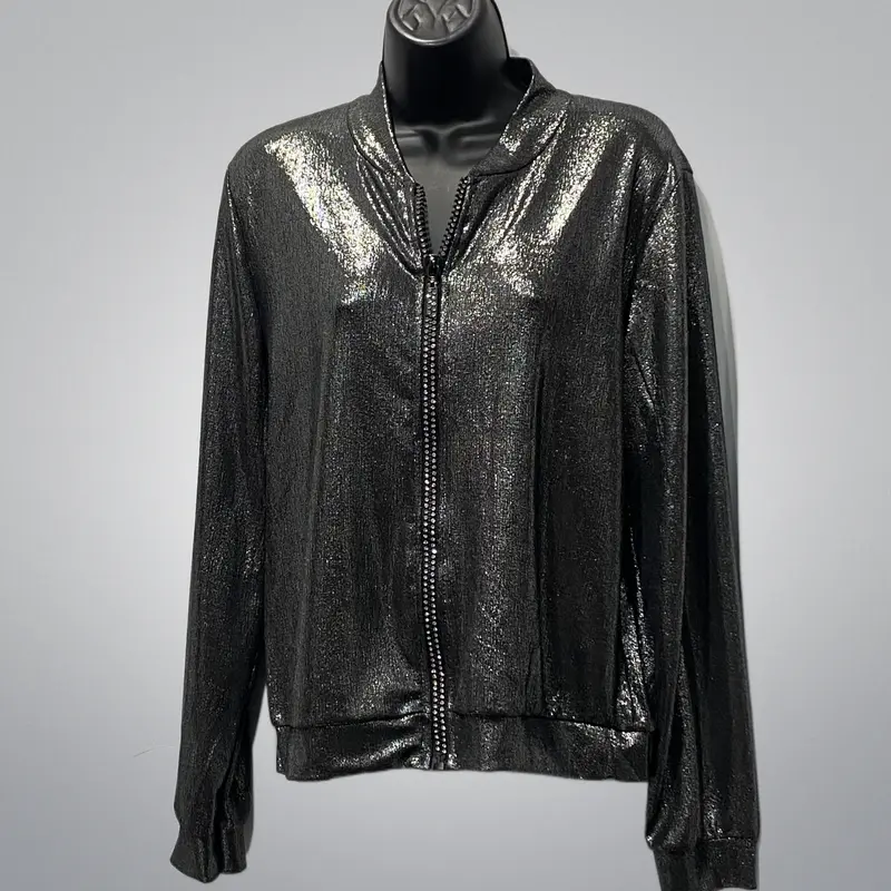 Embellished Zipper Top