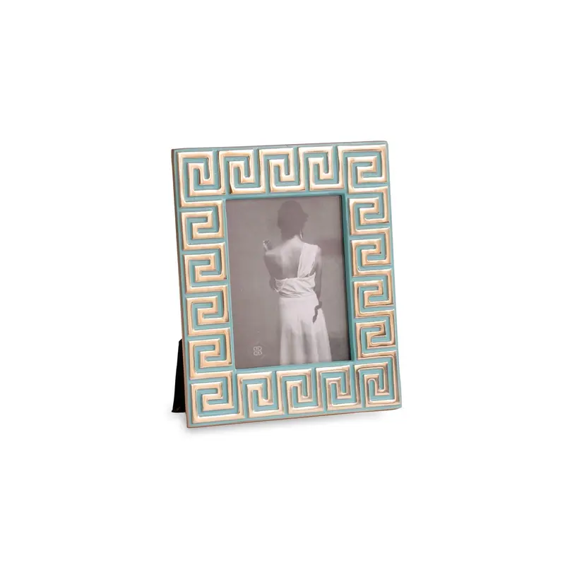 Encanto Greek Key Frame 5 x 7 (Turquoise)