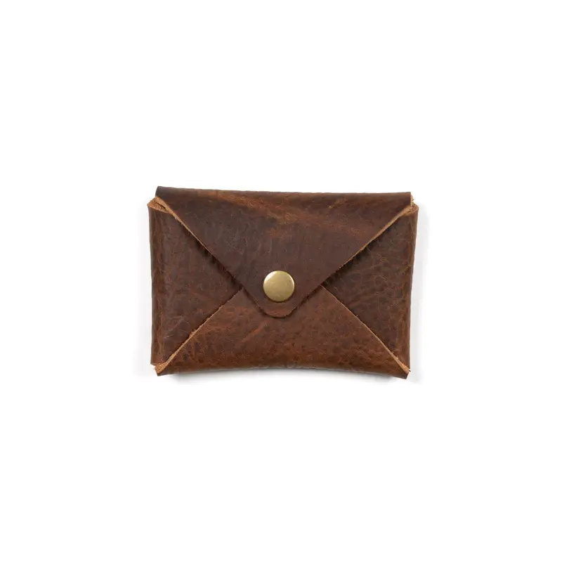 ENVELOPE SNAP LEATHER CARD WALLET
