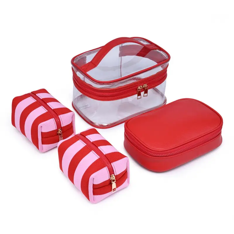 Essential Stripes - 4 Piece Train Case Set