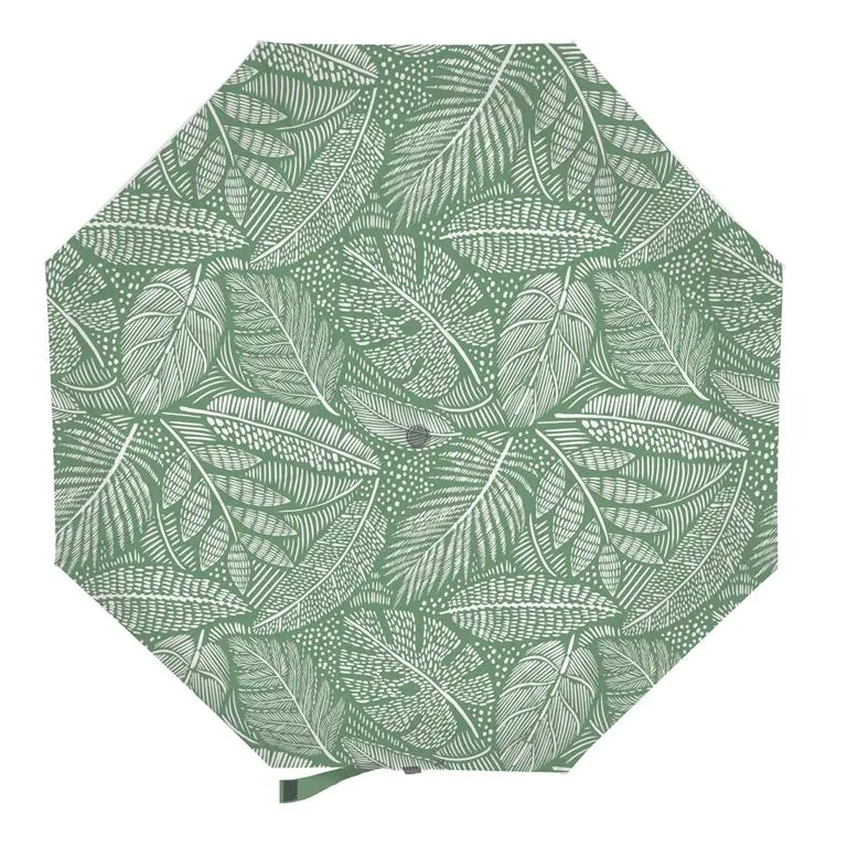 Evergreen Tropical Oasis Frond Compact Umbrella