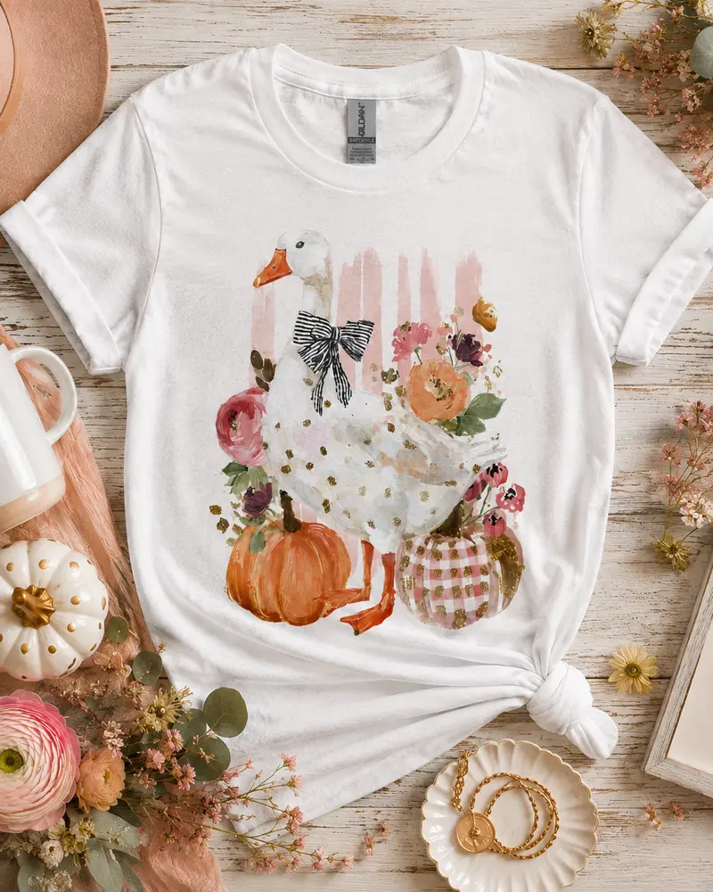 Fall Goose SoftPrint Tee