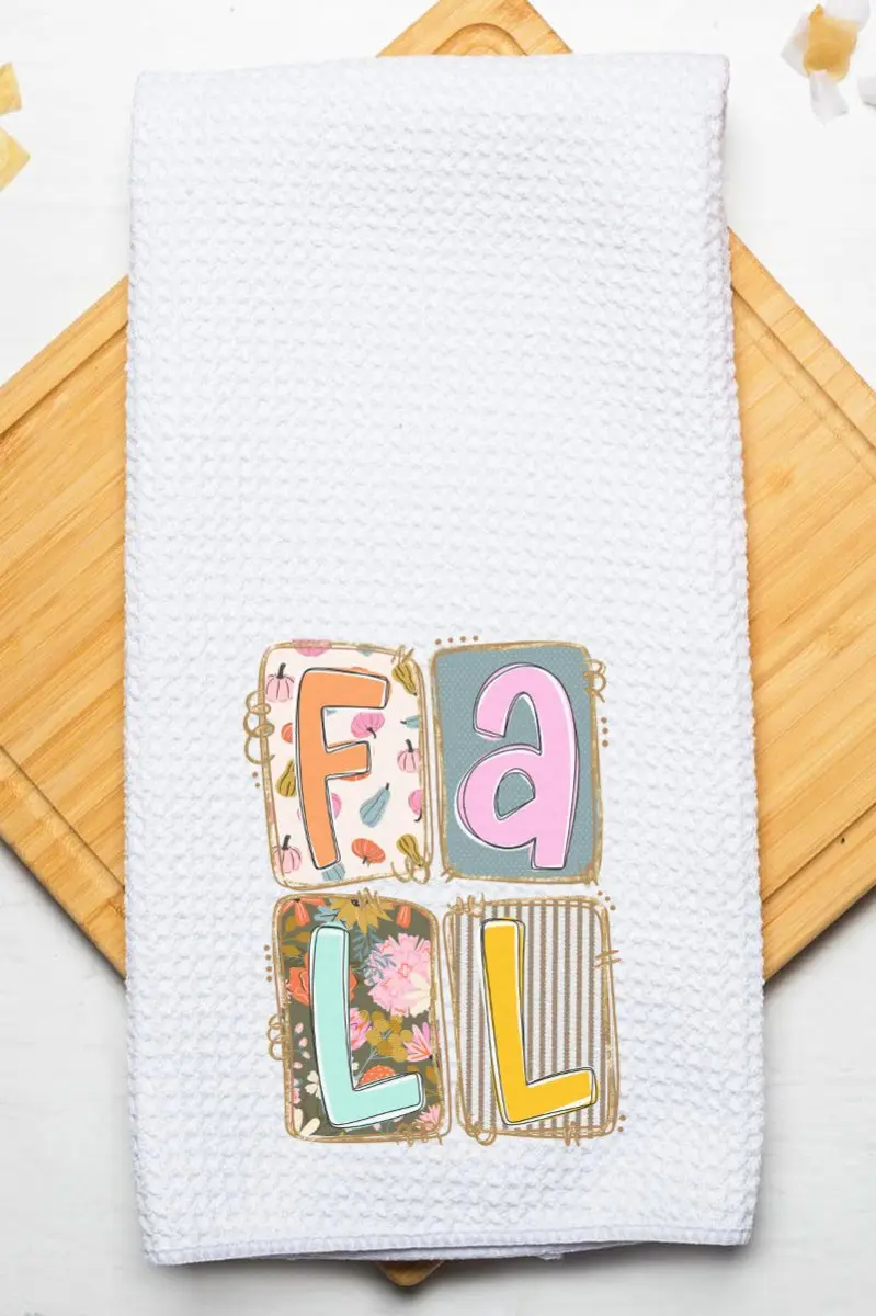 Fall In Focus Waffle Kitchen Towel