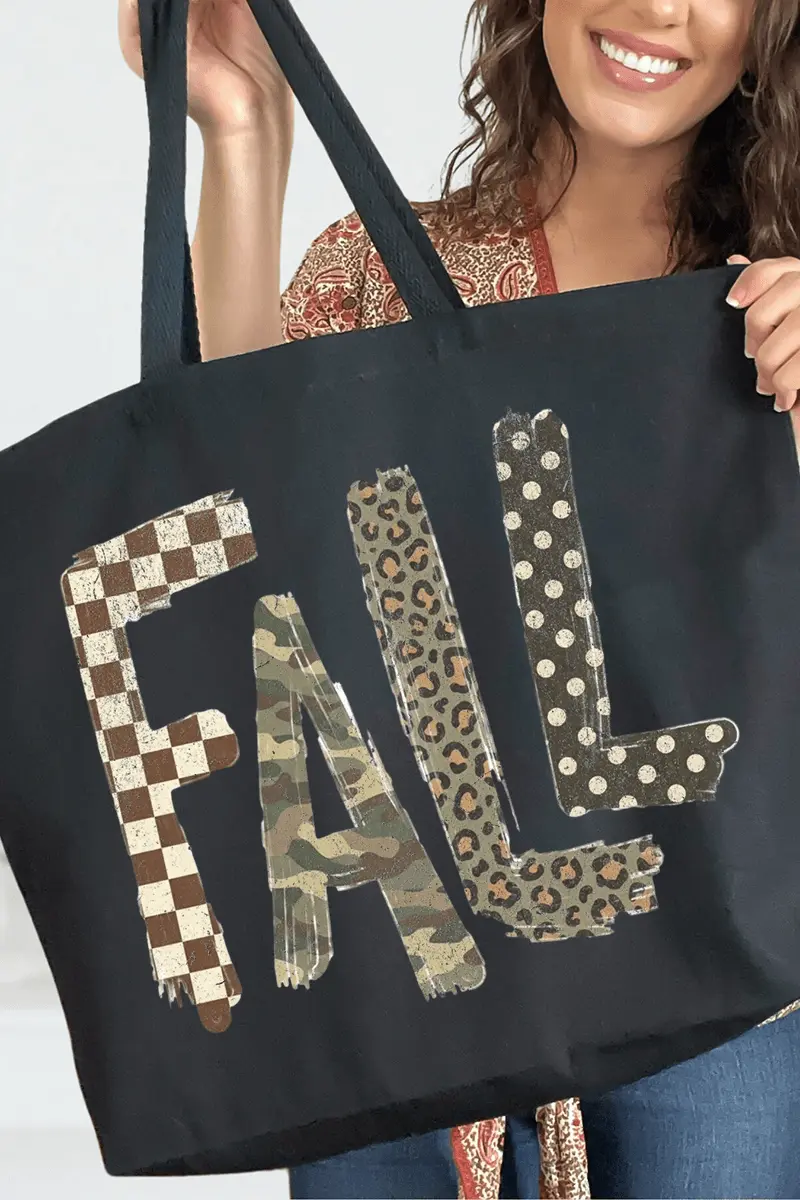 Fall Mashup Canvas Jumbo Tote