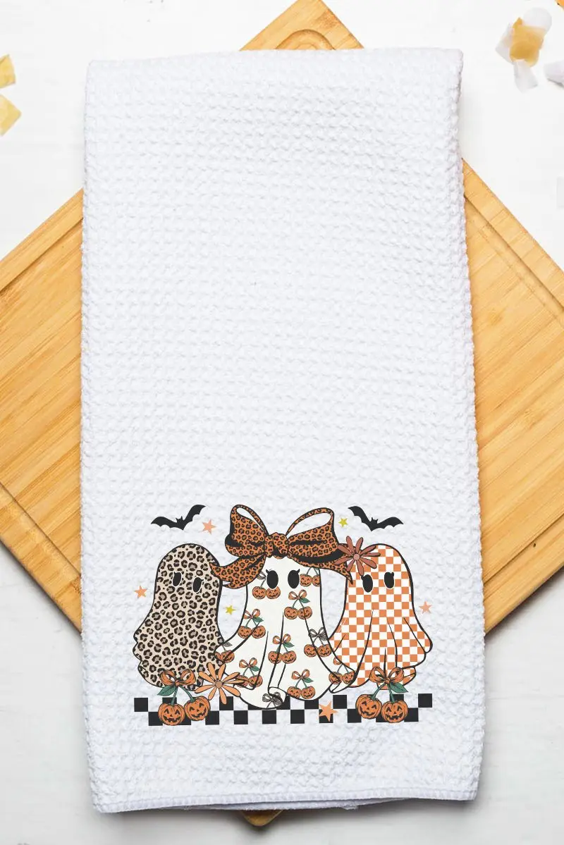 Fall Printed Trio Waffle Kitchen Towel