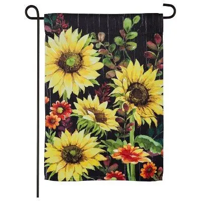 Fall Sunflower Garden Flag Suede by Evergreen