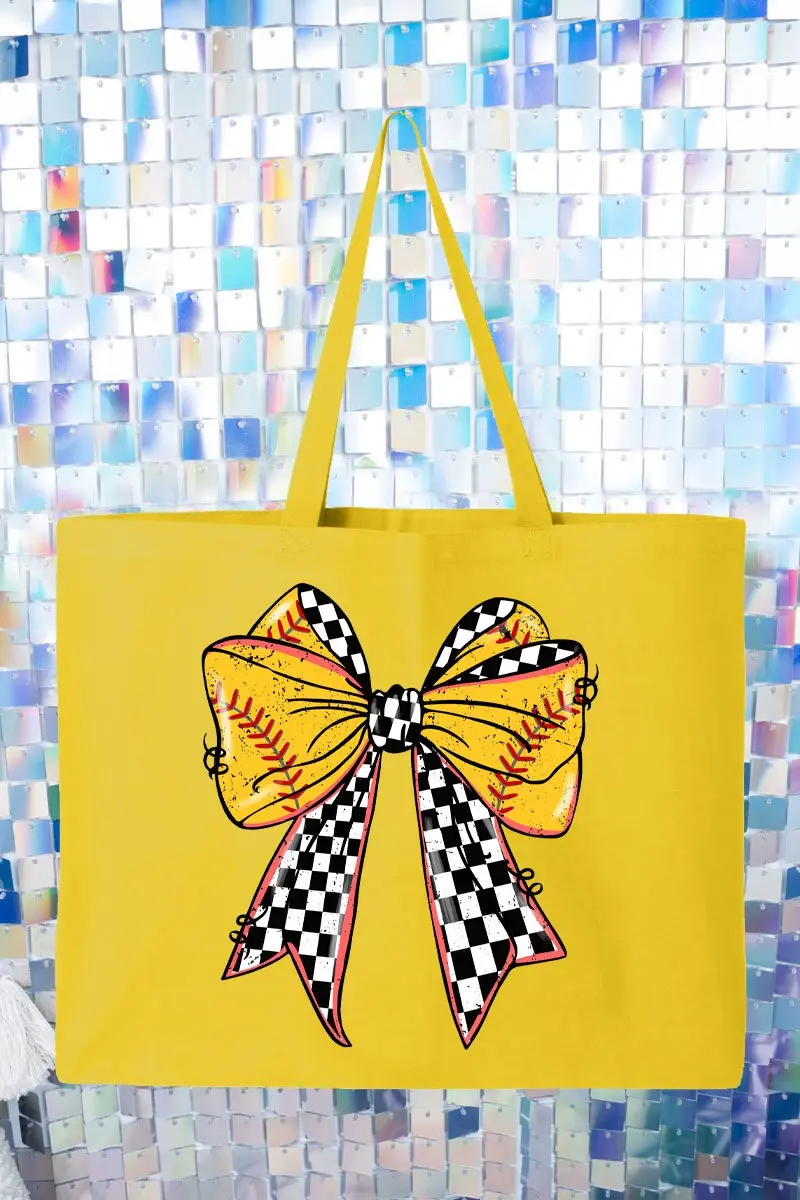 Fastpitch Check Canvas Jumbo Tote