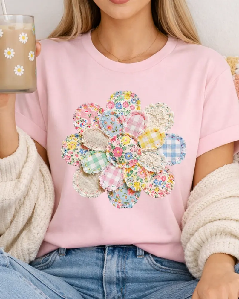 Faux Patchwork Flower
