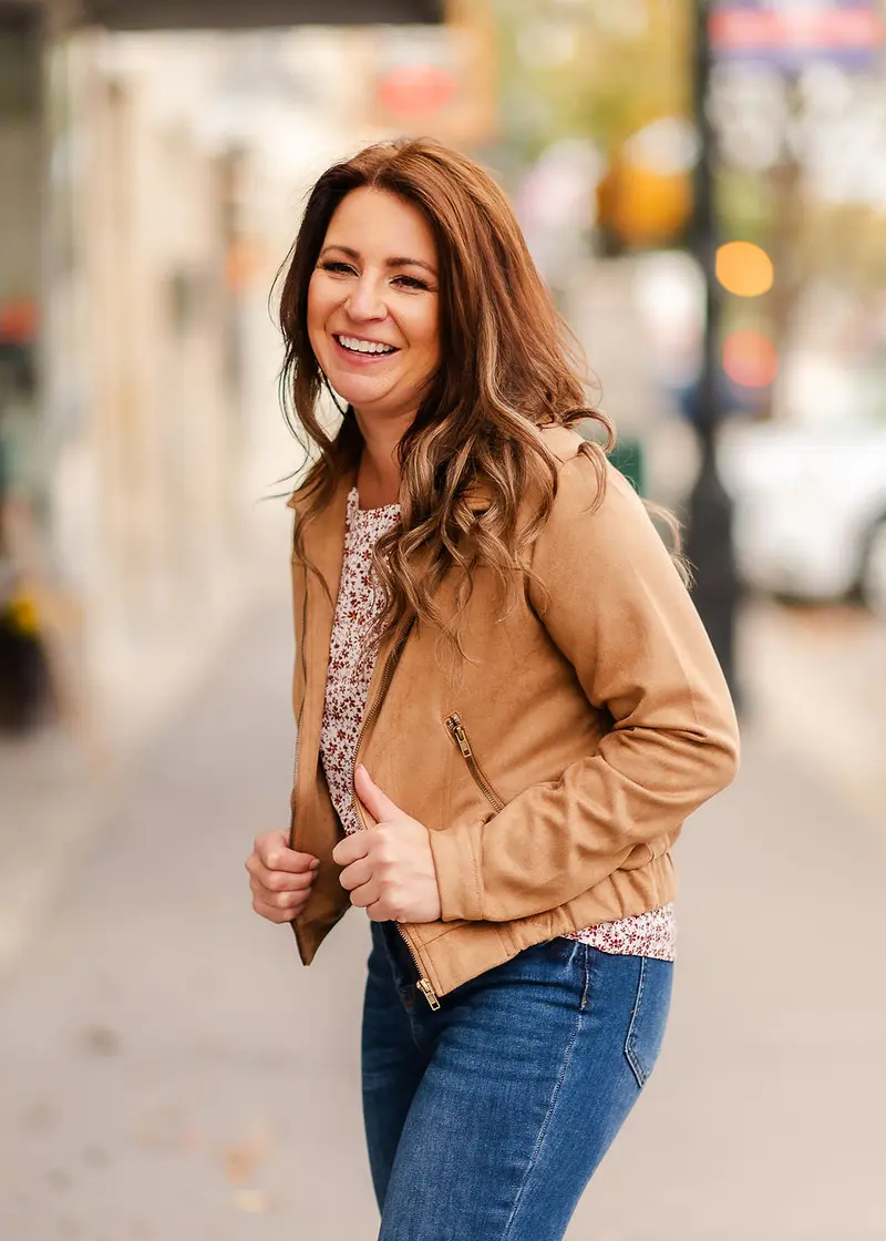 Faux Suede Bomber jacket