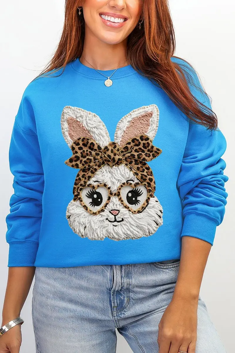 Faux Yarn Easter Bunny Heavy Blend Crew Sweatshirt