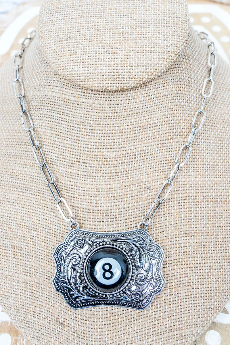 Final Bet Silvertone Necklace
