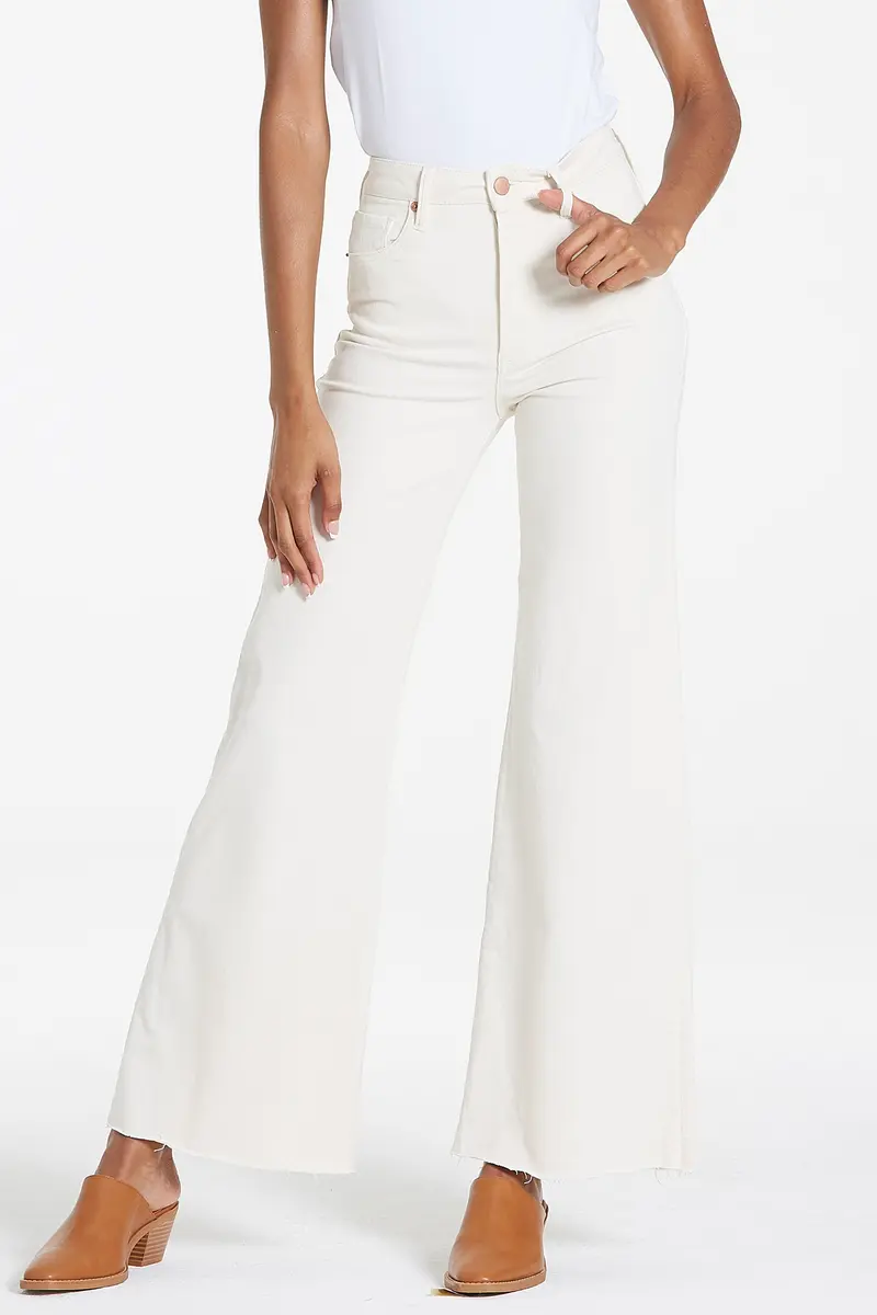 Fiona Wide Leg Jean in Wheat