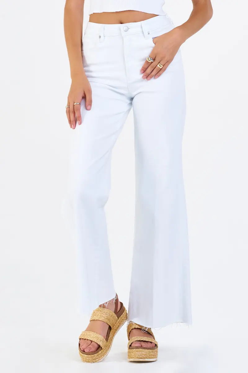 Fiona Wide Leg Jean in White