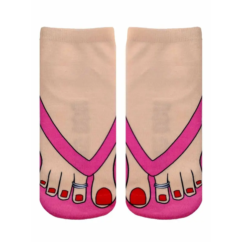 Flip Flops Pale Ankle Socks
