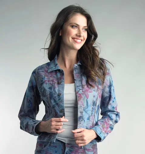 Floral and Denim Reversible Jacket
