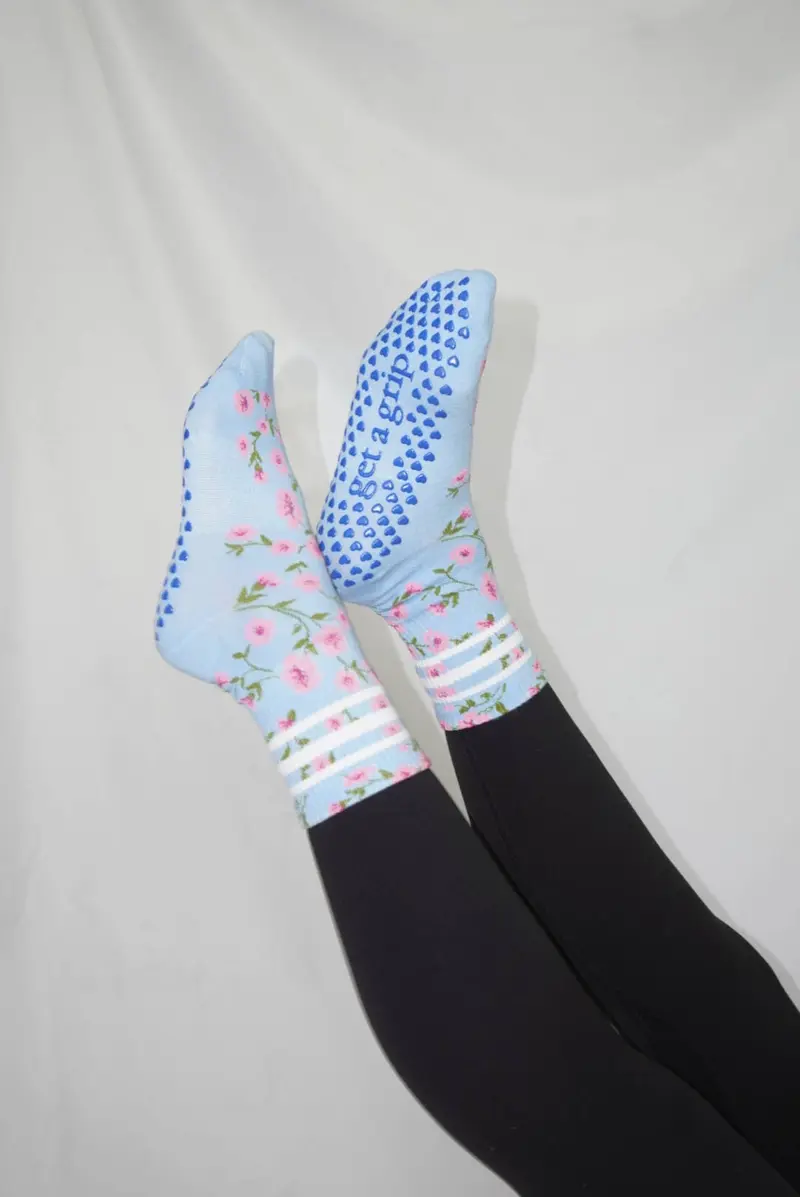 Floral Grippy Socks