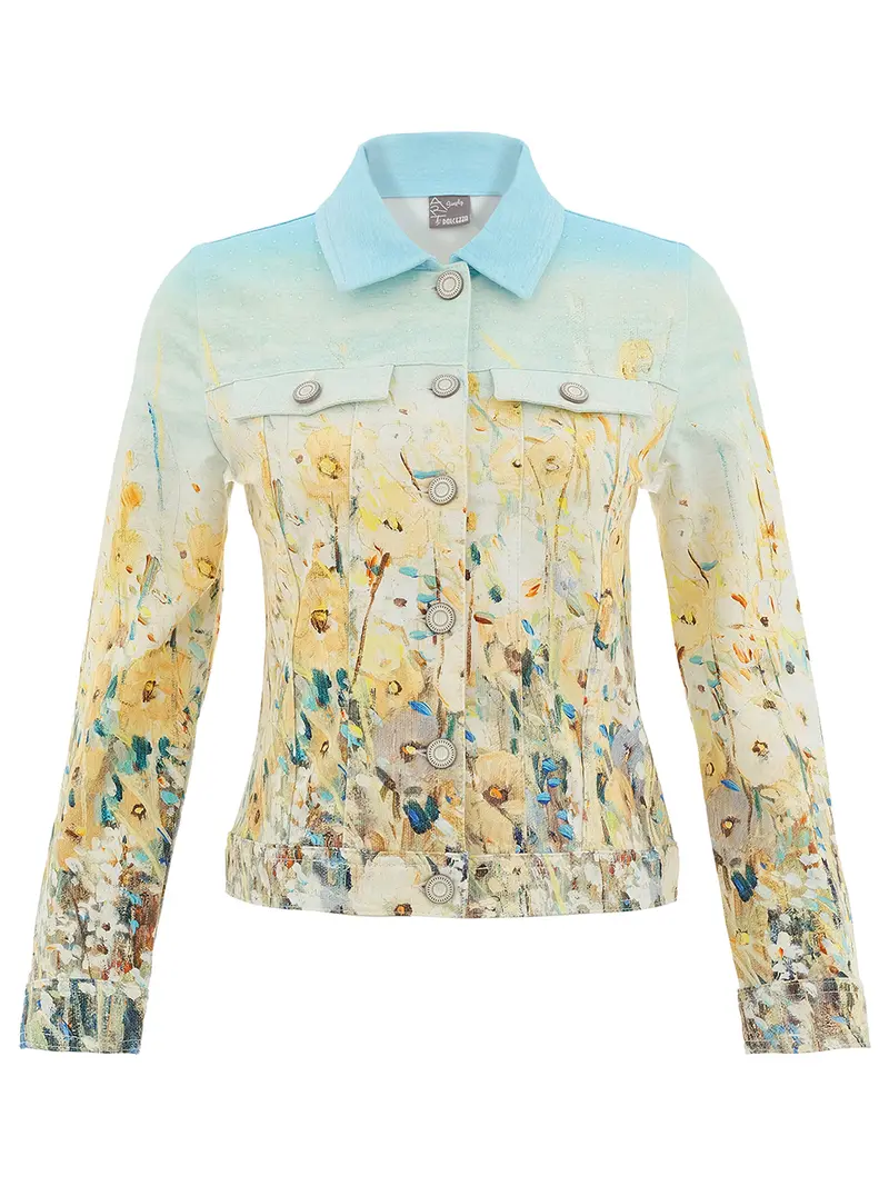 Floral Printed Button-Front Jacket
