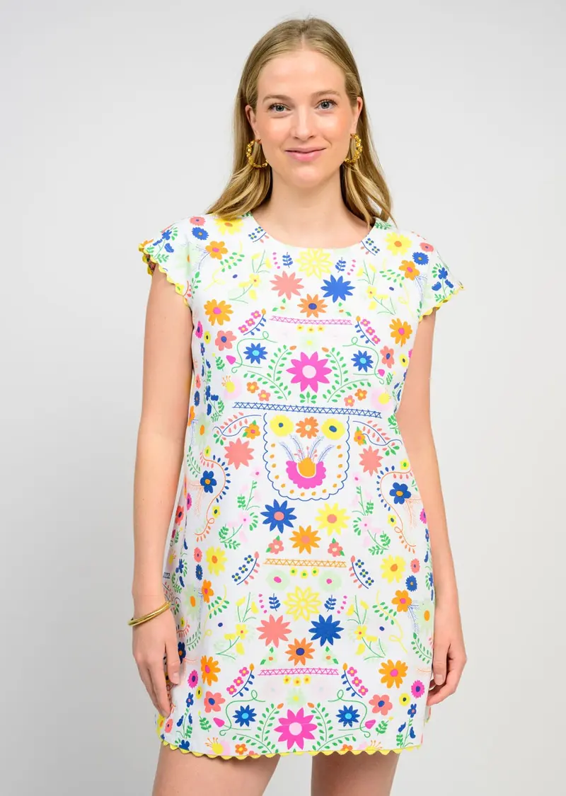Flores Dress in White