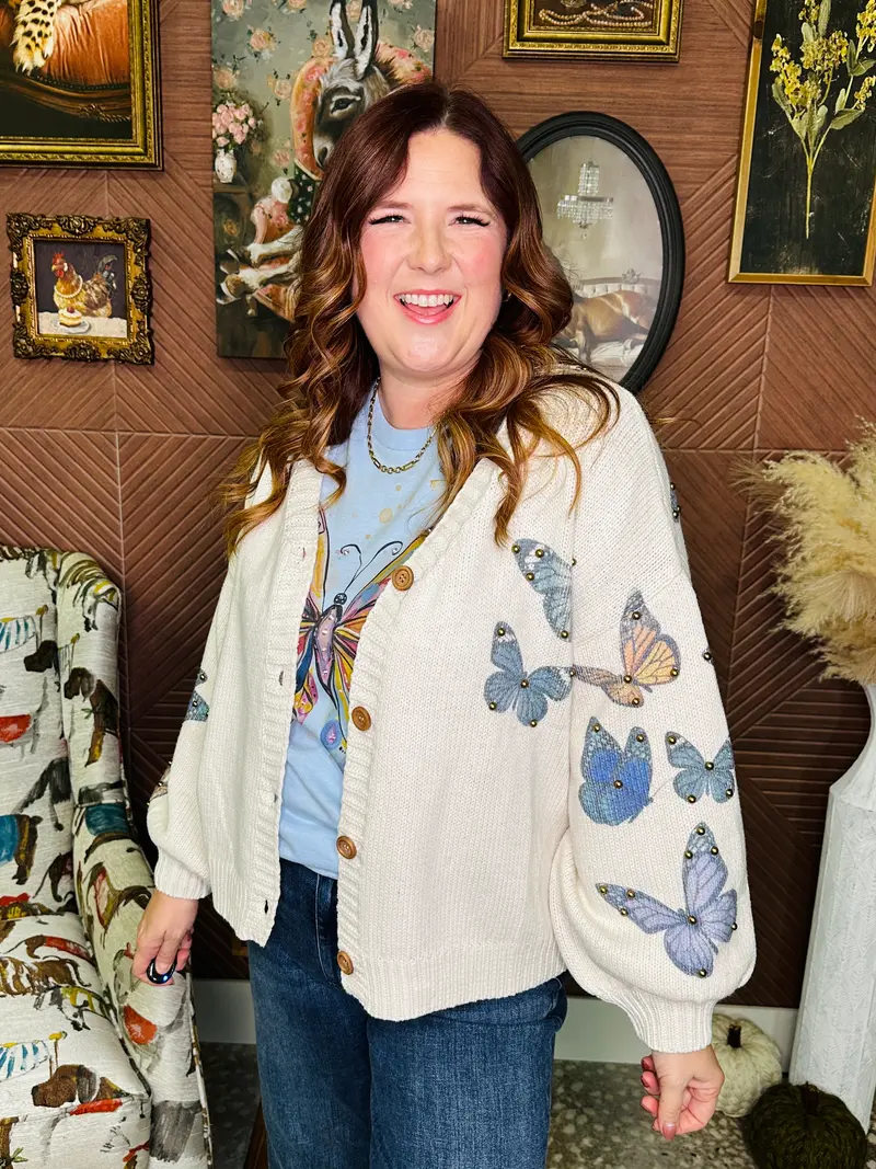 Flutter Around Knit Cardigan
