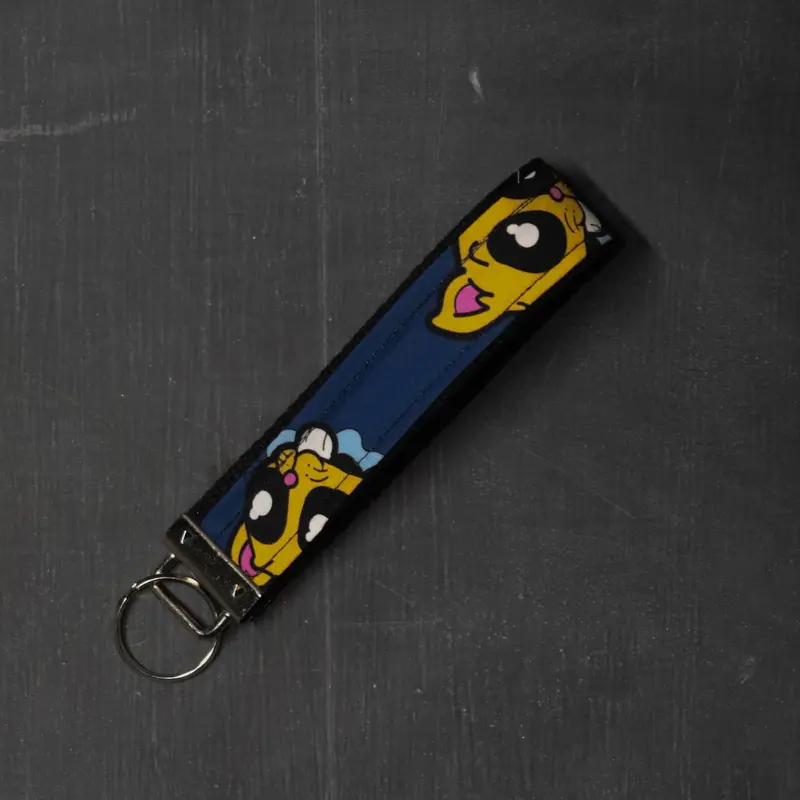 Fob Key Chain Handle in Cat Faces