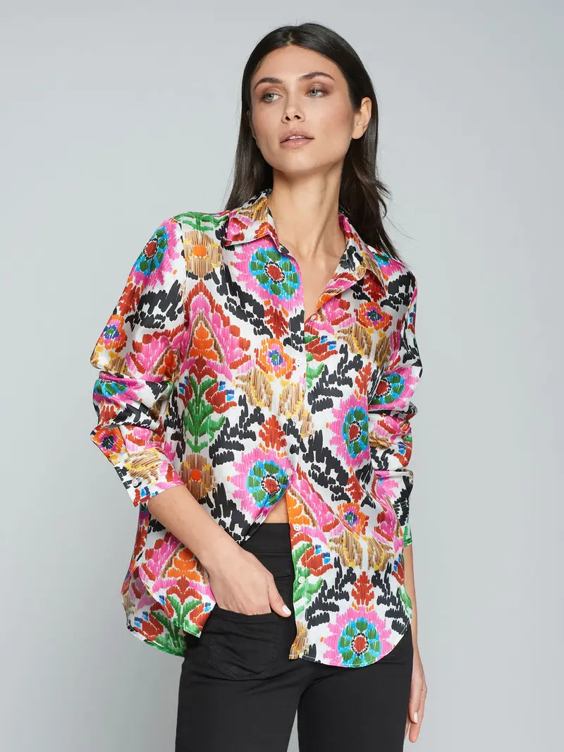 Gaby Suzany Multicolor Silk Shirt