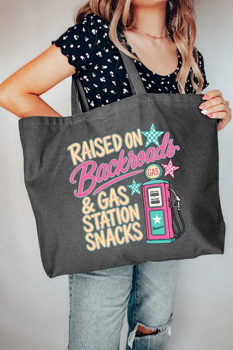 Gas Station Snacks Canvas Jumbo Tote