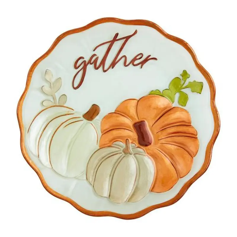 Gather Glass Platter by Mud Pie