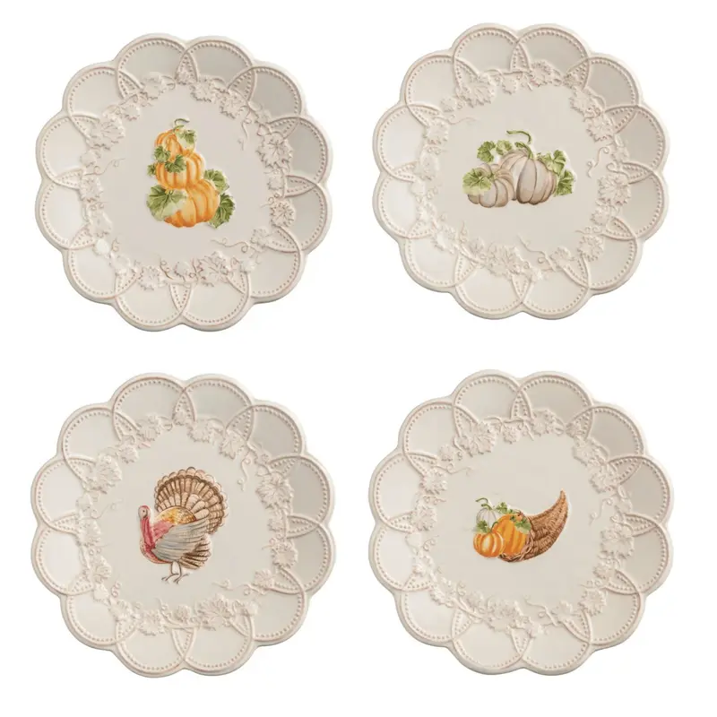 Gather Salad Plates by Mud Pie