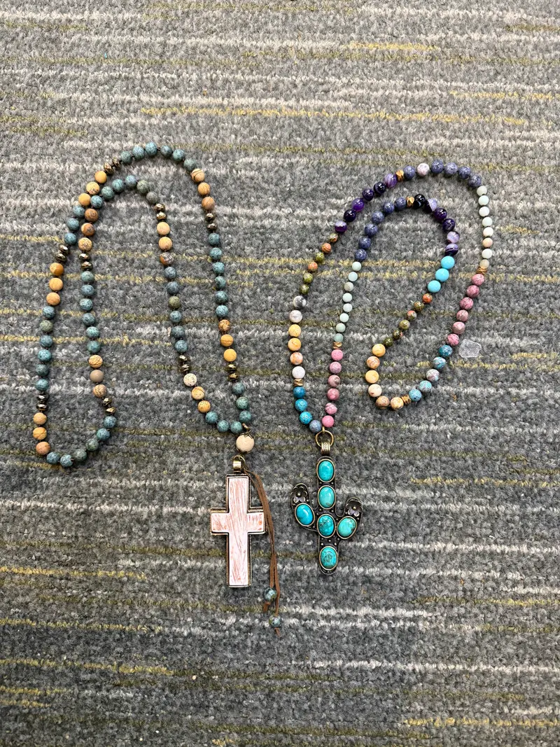 Gemstone Charm Necklaces - 2 Styles - PREORDER