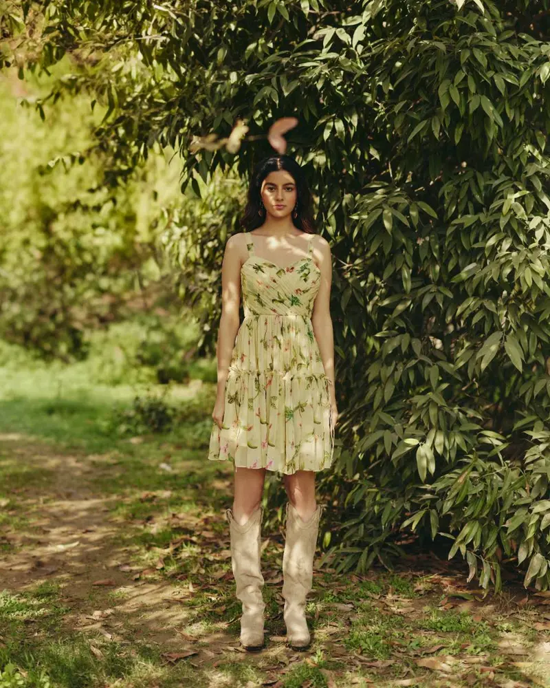 Georgette Iris Mini Dress