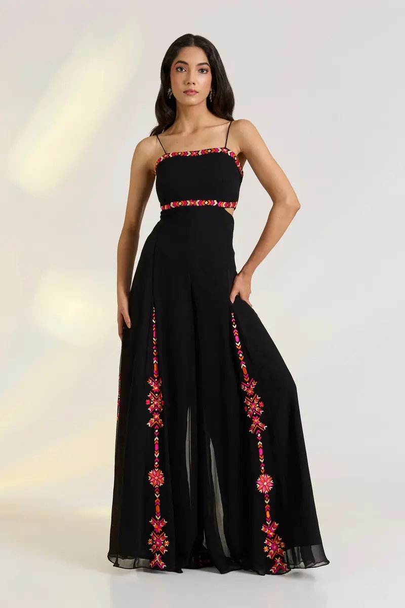 Georgette Rumi Black Jumpsuit